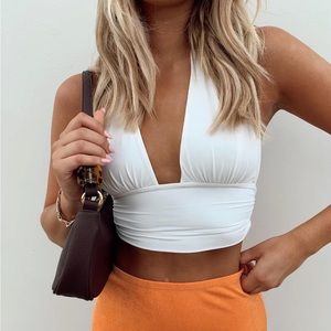 NWOT Princess Polly Jordy Top White US 2